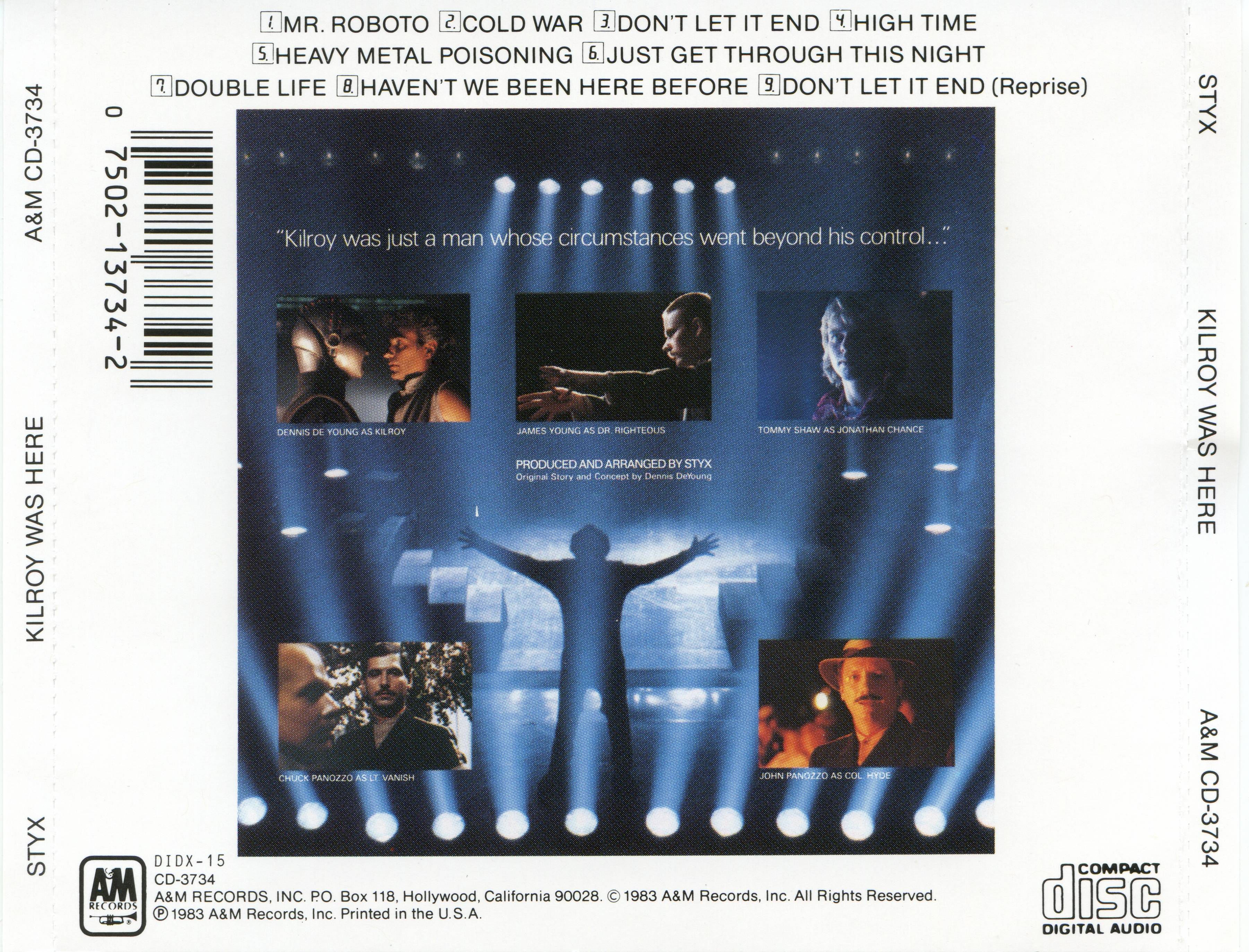 Styx  Kilroy Was Here : Back